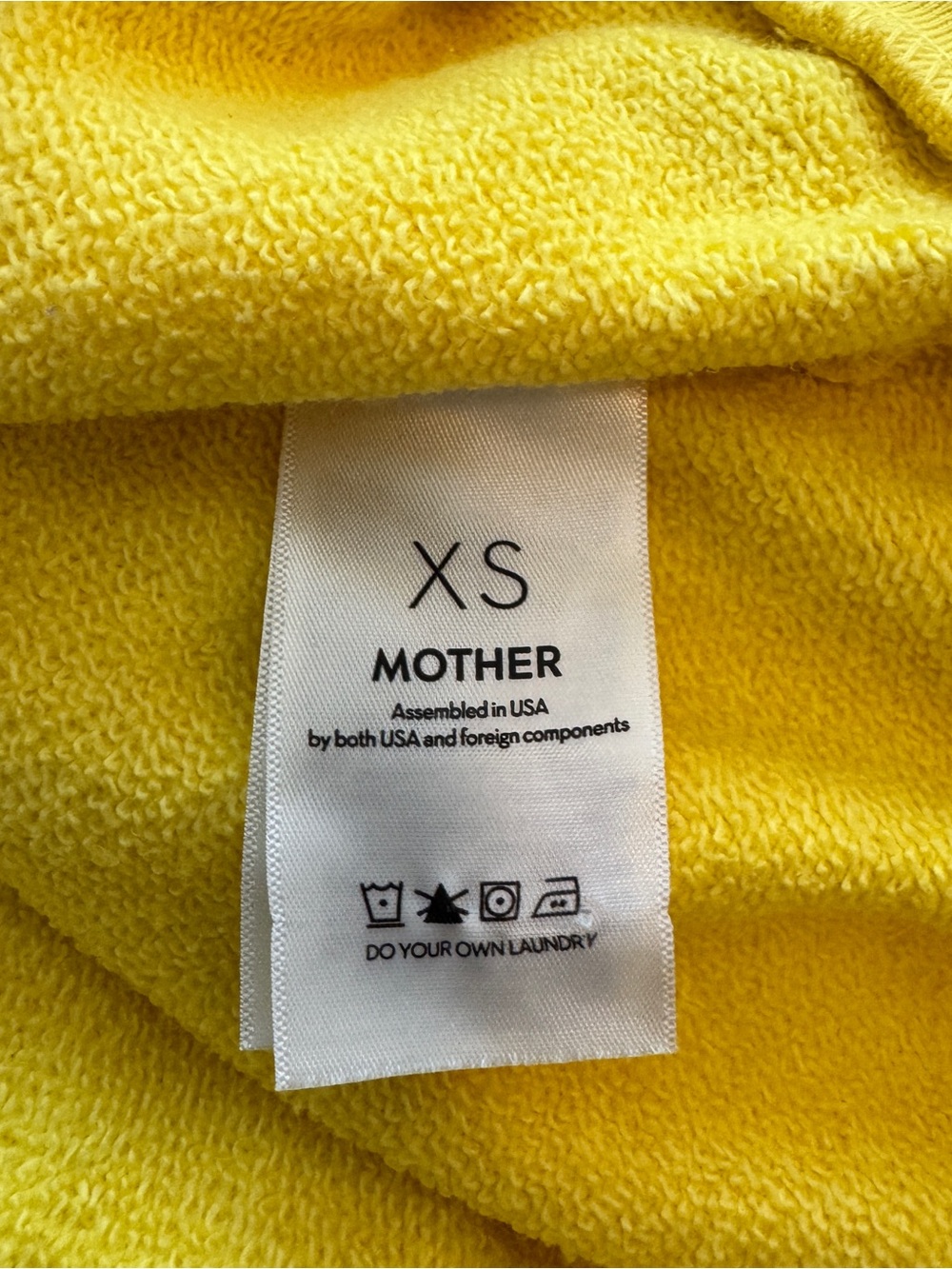 MOTHER The Drop Square It’s OK Smiley Graphic Sweatshirt Yellow XS $168 - Picture 4 of 5